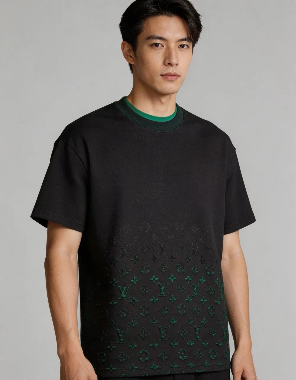 Louis Vuitton/Louis Vuitton 26ss hem presbyopia burnt short sleeves